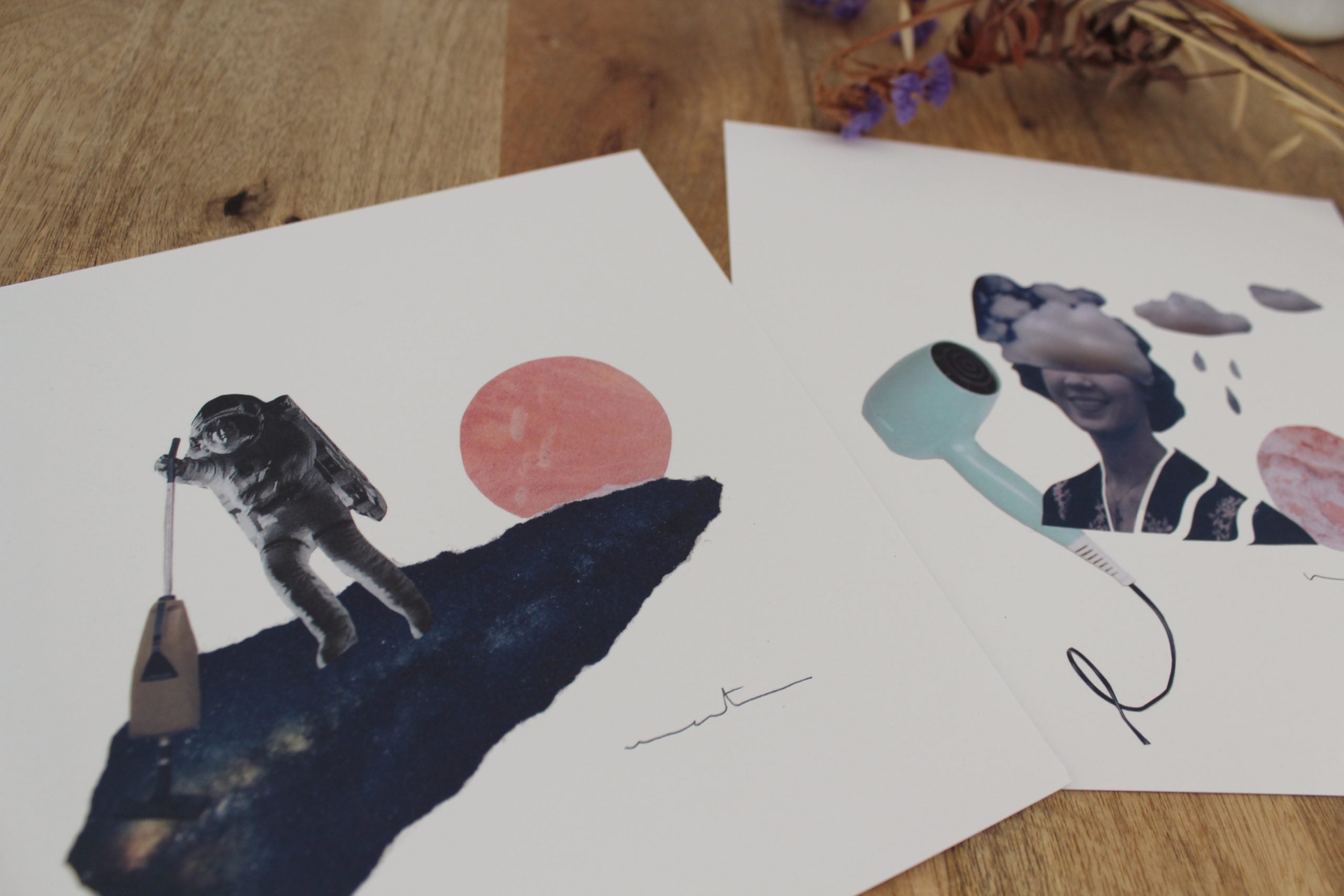 MARZO/ABRIL - Lámina collage reversible 20 x 20 cm