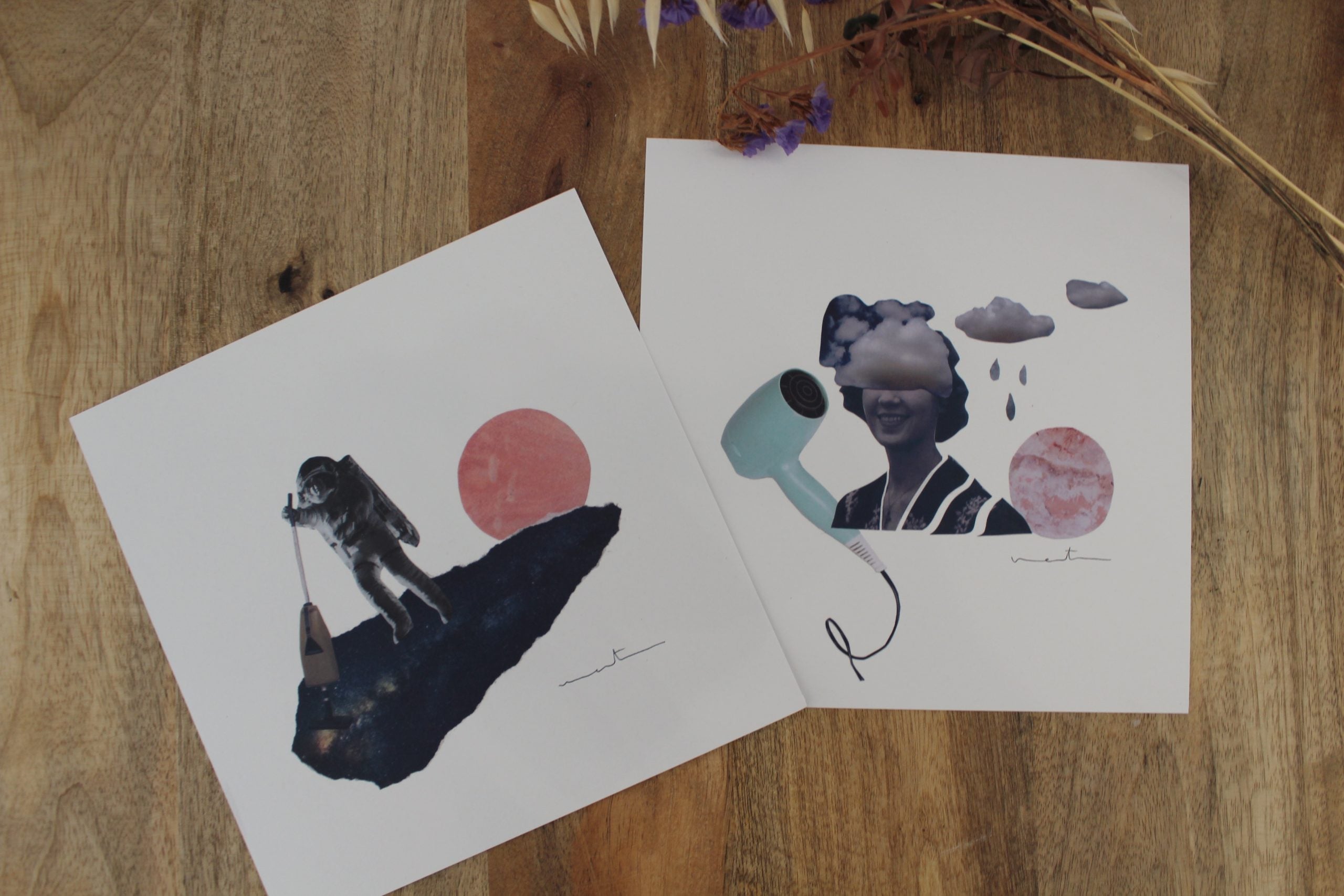 MARZO/ABRIL - Lámina collage reversible 20 x 20 cm