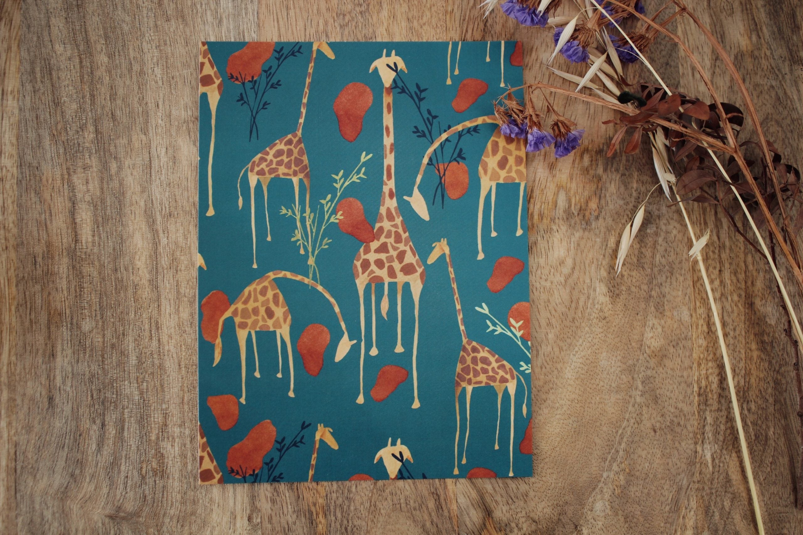 JIRAFAS - Lámina estampada A5