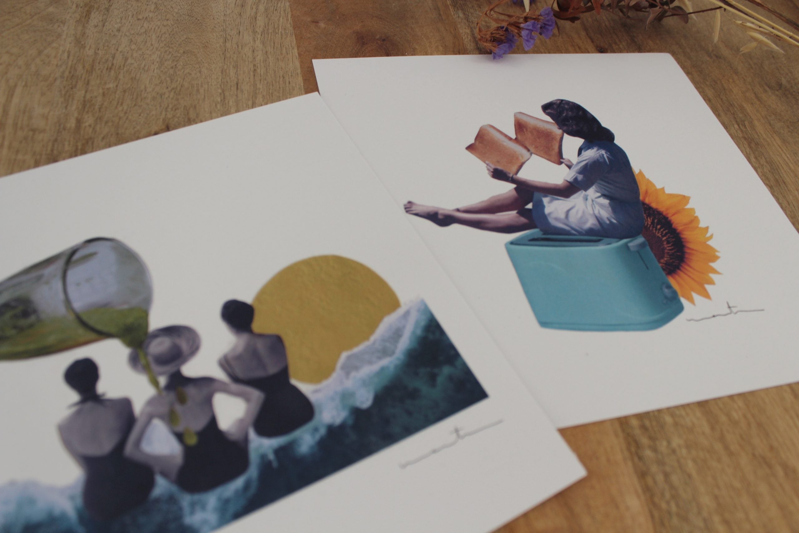 JUNIO/JULIO - Lámina collage reversible 20 x 20 cm