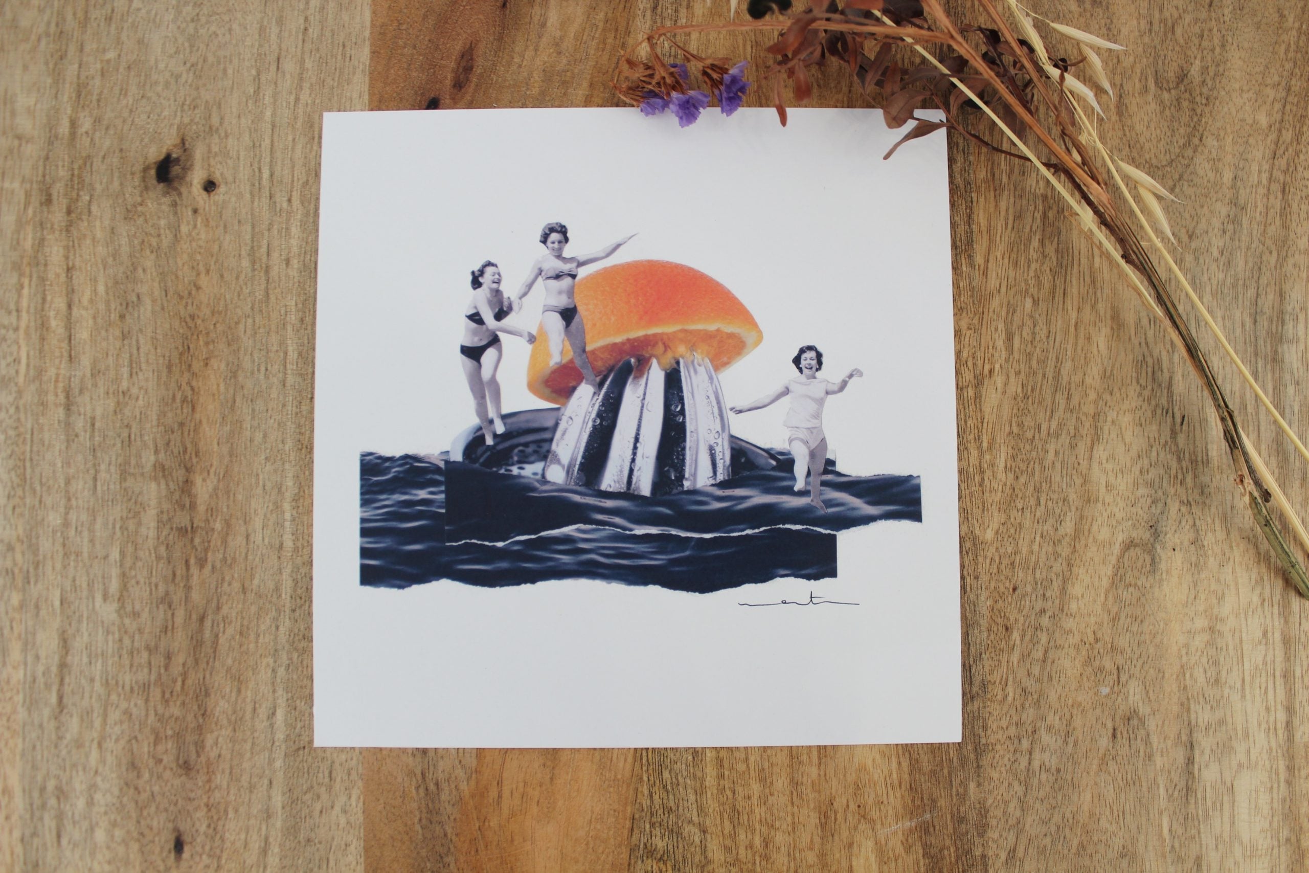 AGOSTO/NOVIEMBRE - Lámina collage reversible 20 x 20 cm