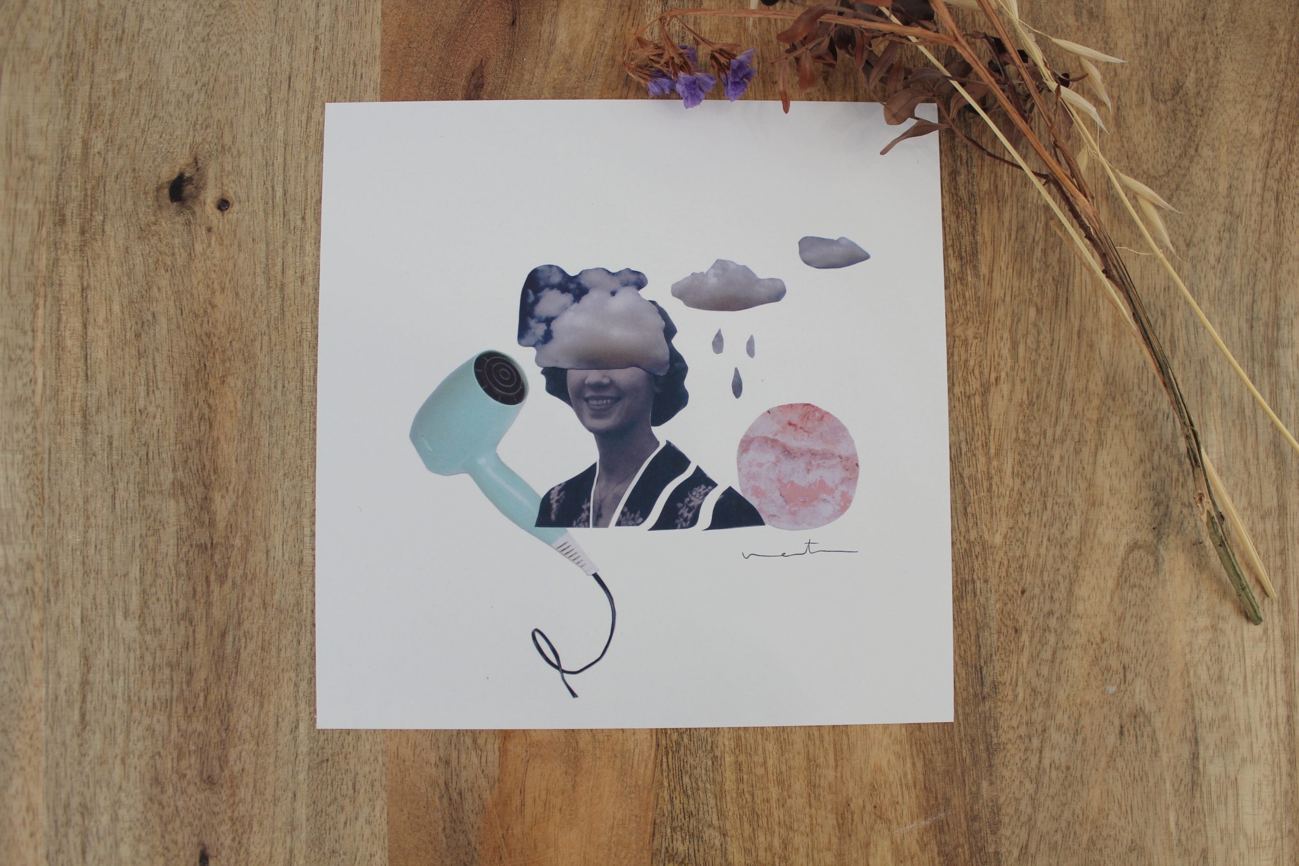 MARZO/ABRIL - Lámina collage reversible 20 x 20 cm