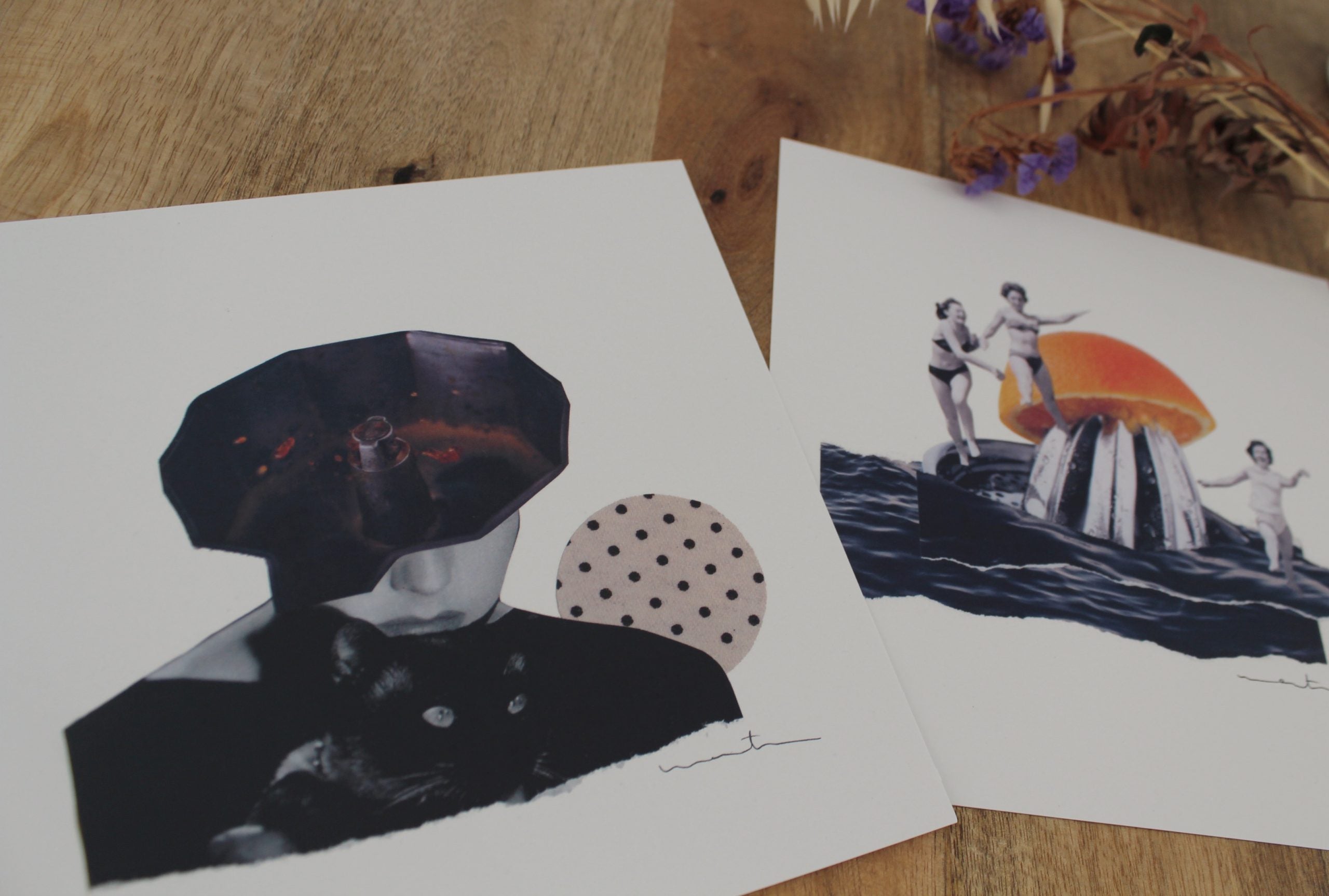 AGOSTO/NOVIEMBRE - Lámina collage reversible 20 x 20 cm