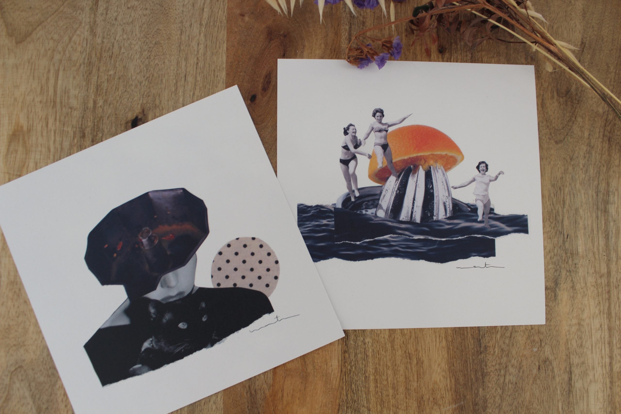 AGOSTO/NOVIEMBRE - Lámina collage reversible 20 x 20 cm