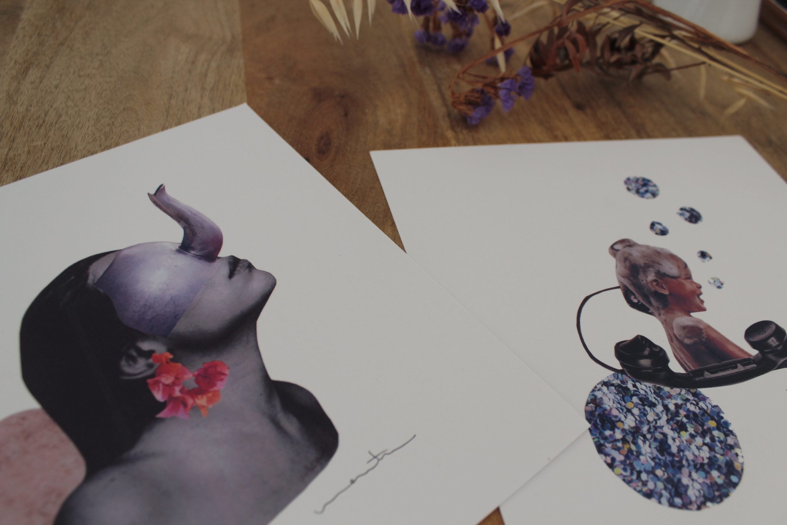 FEBRERO/DICIEMBRE - Lámina collage reversible 20 x 20 cm