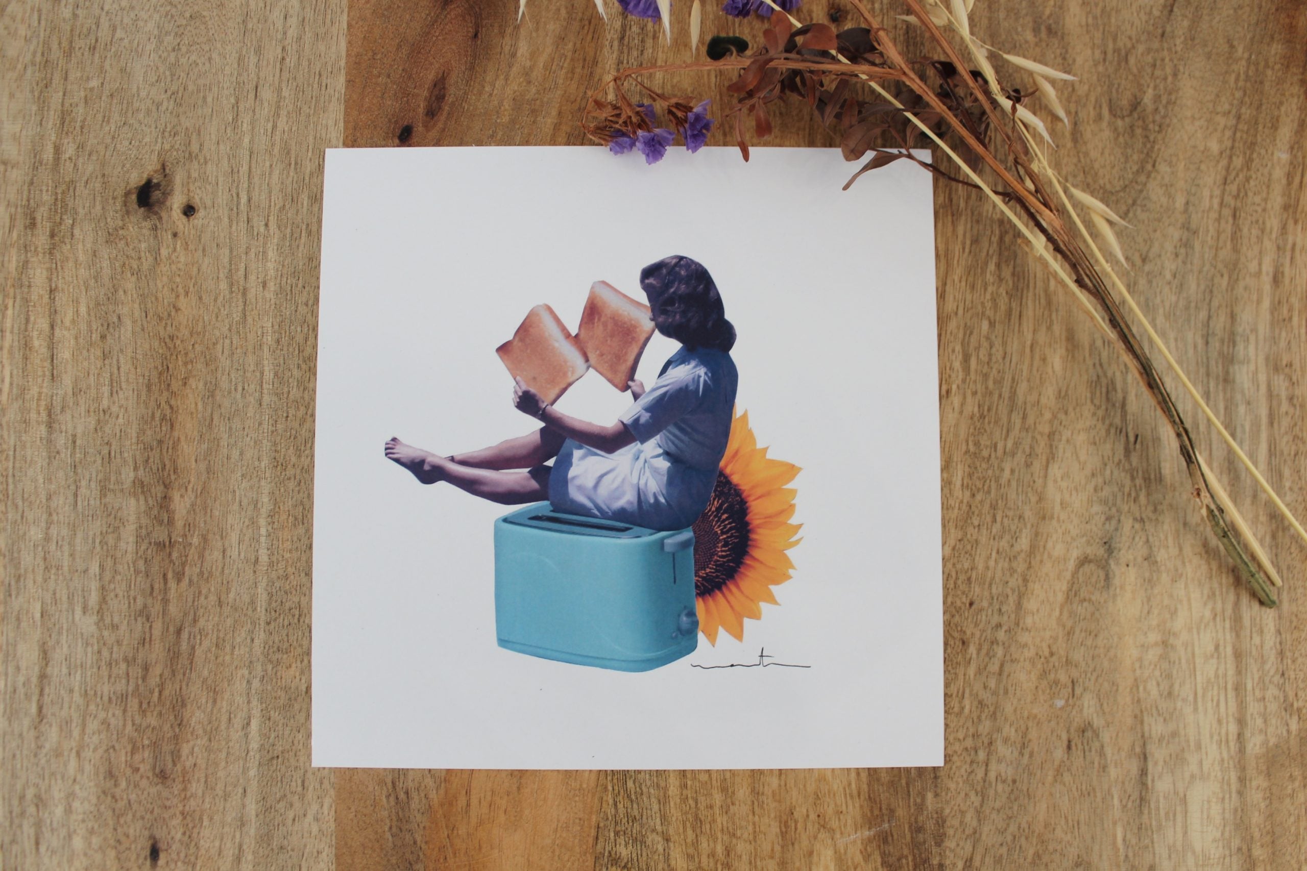 JUNIO/JULIO - Lámina collage reversible 20 x 20 cm