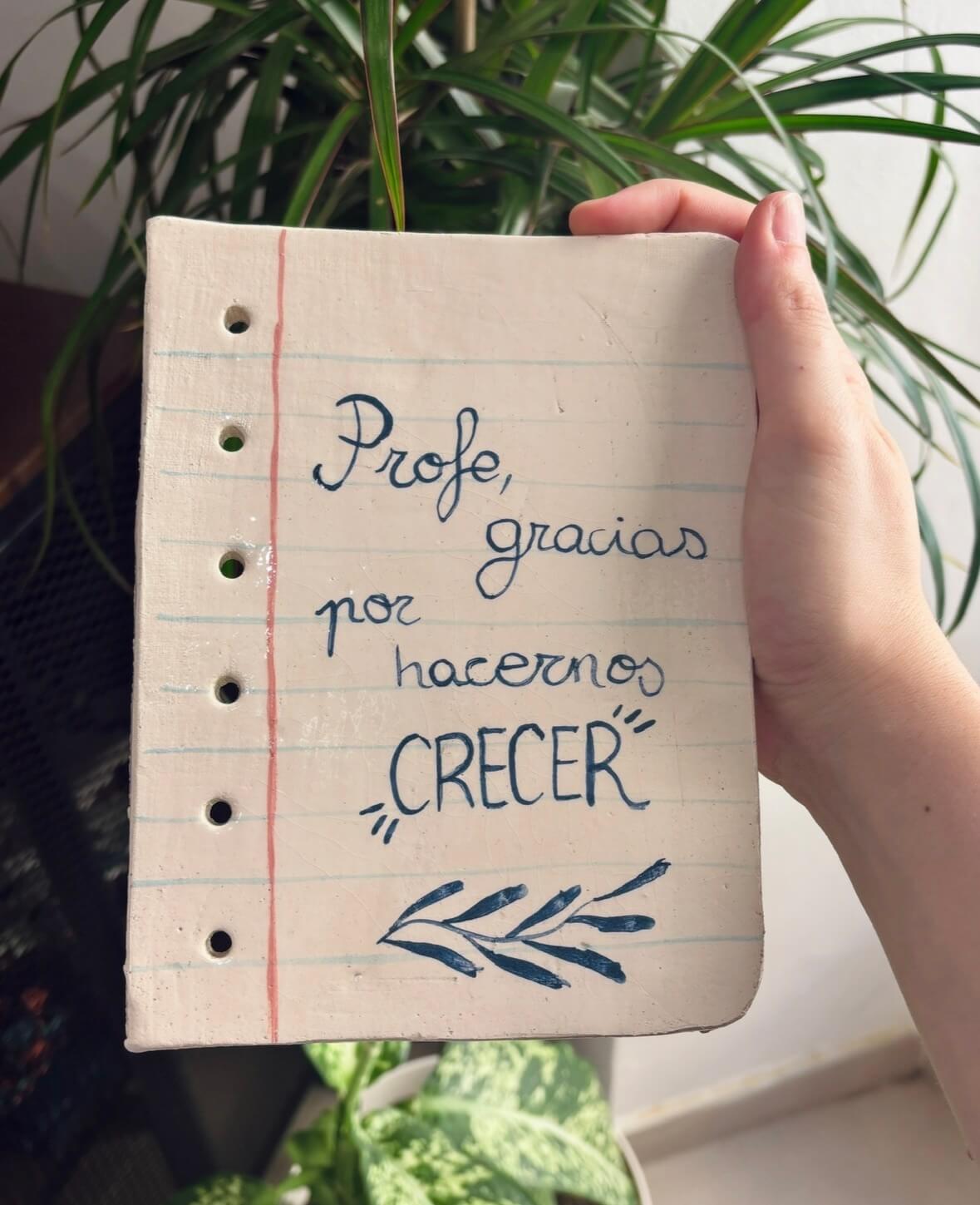 Regalo para profes. Cuaderno de cerámica