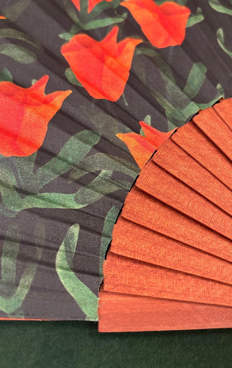 Abanico - Amapola de California | Colección TUKUY