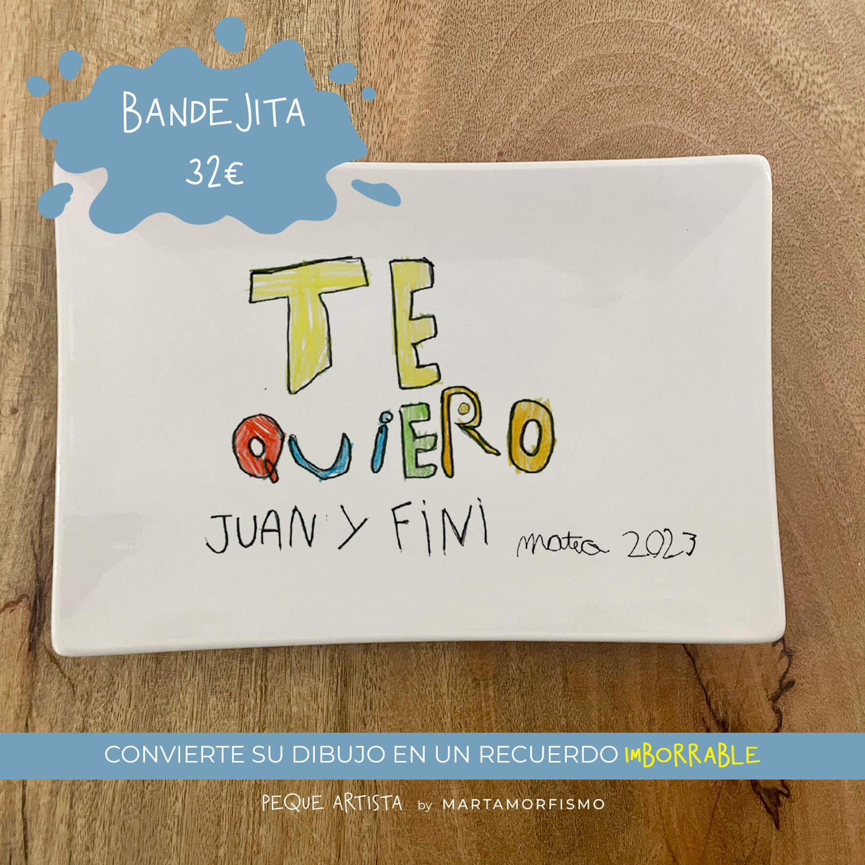 PEQUE ARTISTA - El dibujo de tu peque en un plato