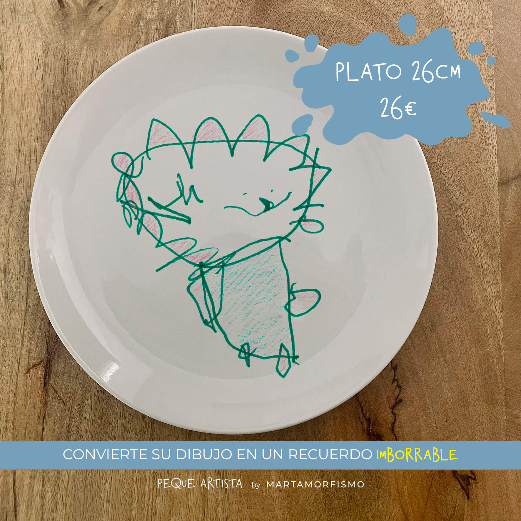 PEQUE ARTISTA - El dibujo de tu peque en un plato